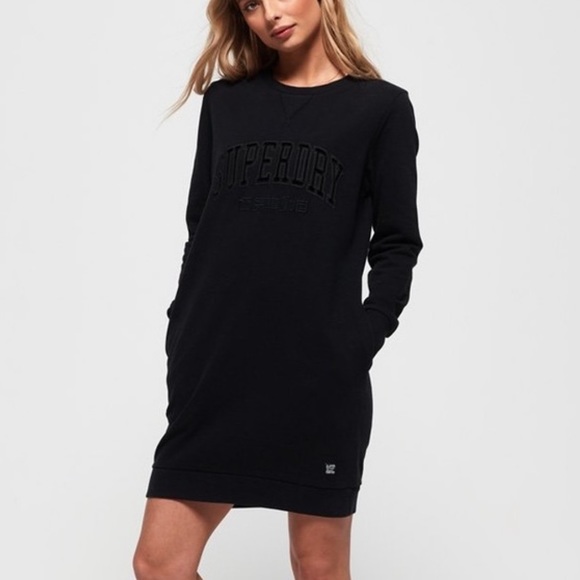 Superdry Dresses & Skirts - Superdry Tonal Sweat Dress Vintage Black